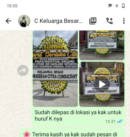 Pengiriman Papan Bunga Duka Cengkong Purwasari